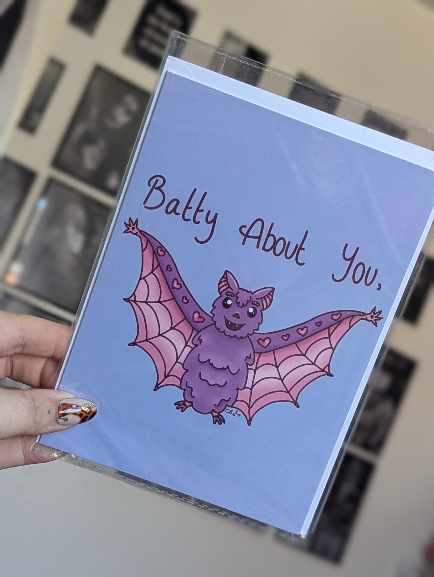 Batty valentines card.