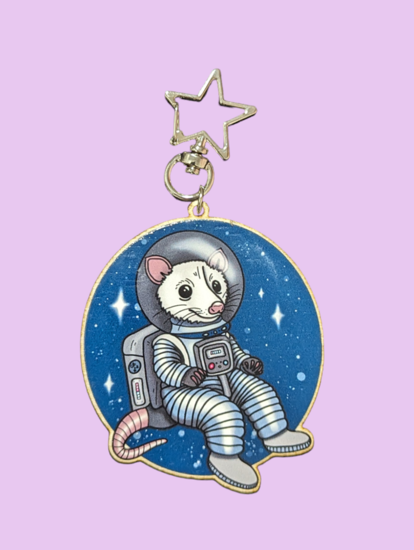 Space Opossum Keyring