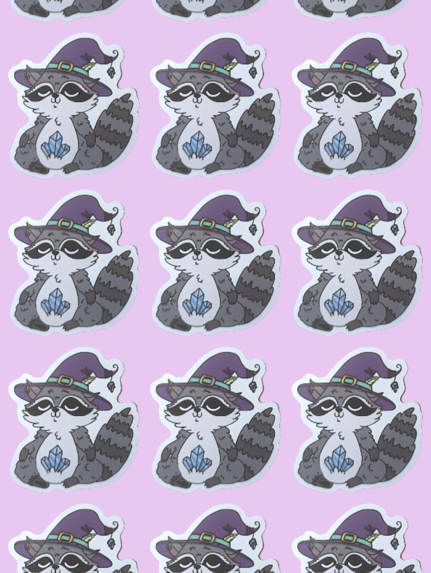 Wiz the Trash panda Lilac Background